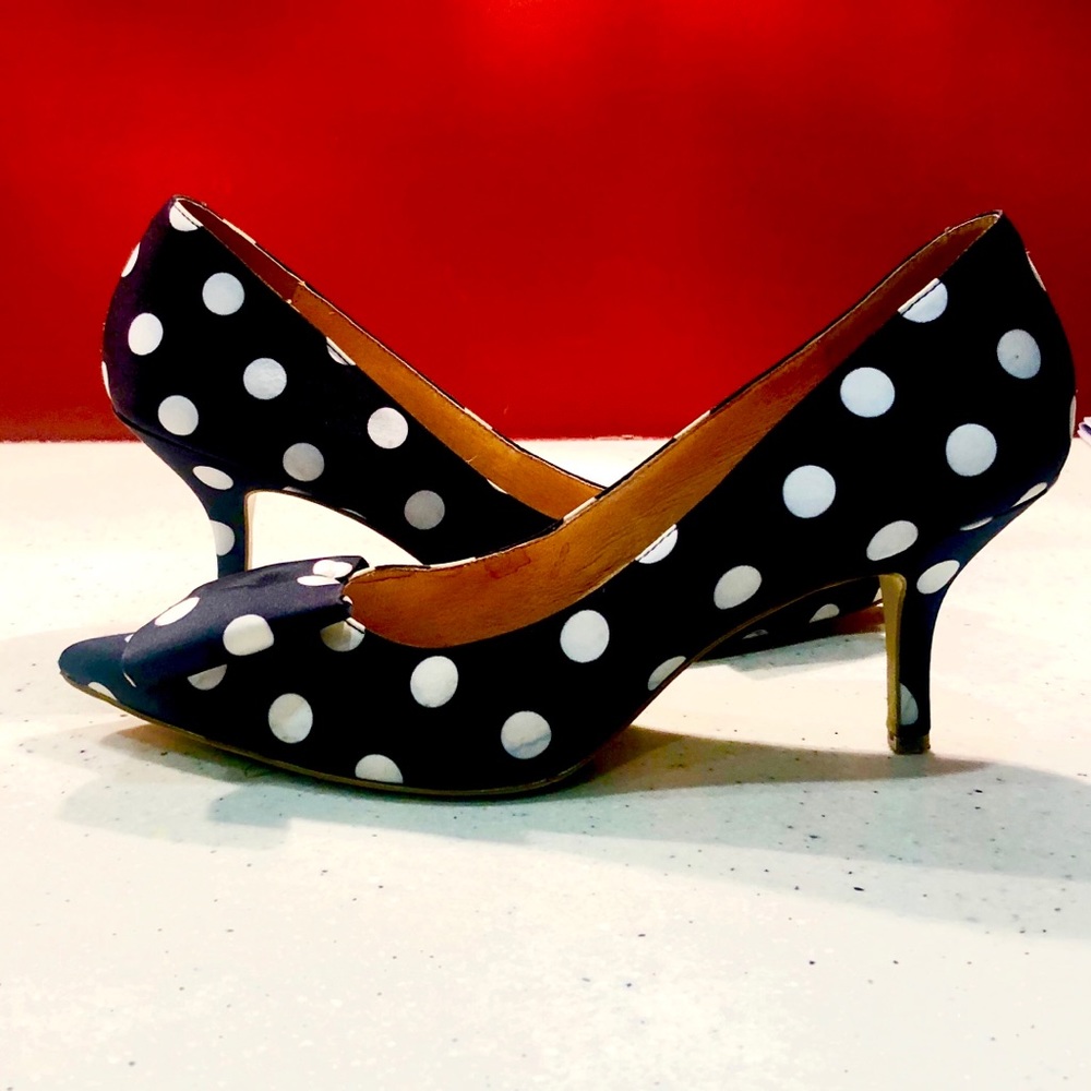 Vintage Bettye Muller Polka Dot Heels size 9